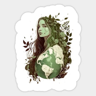 Lady Earth Sticker